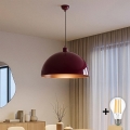 Brilagi - LED полилей на кабел METALO 1xE27/40W/230V Ø 60 cm бордо/меден