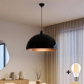 Brilagi - LED полилей на кабел METALO 1xE27/40W/230V Ø 60 cm черен/меден