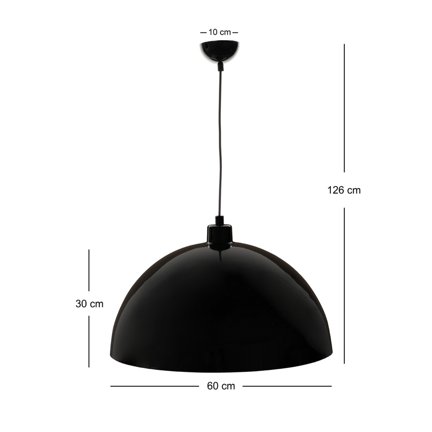 Brilagi - LED полилей на кабел METALO 1xE27/40W/230V Ø 60 cm черен/меден
