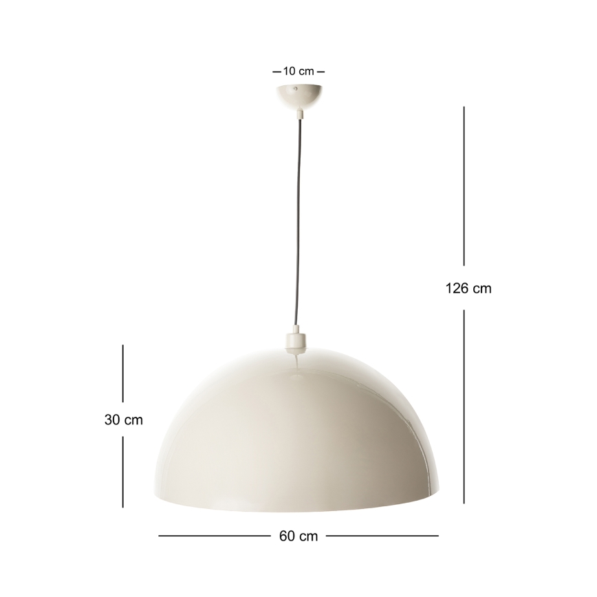 Brilagi - LED полилей на кабел METALO 1xE27/40W/230V Ø 60 см бежов/меден
