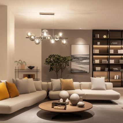 Brilagi - LED полилей на кабел MILLA 10xG9/3W/230V черен хром/опушено