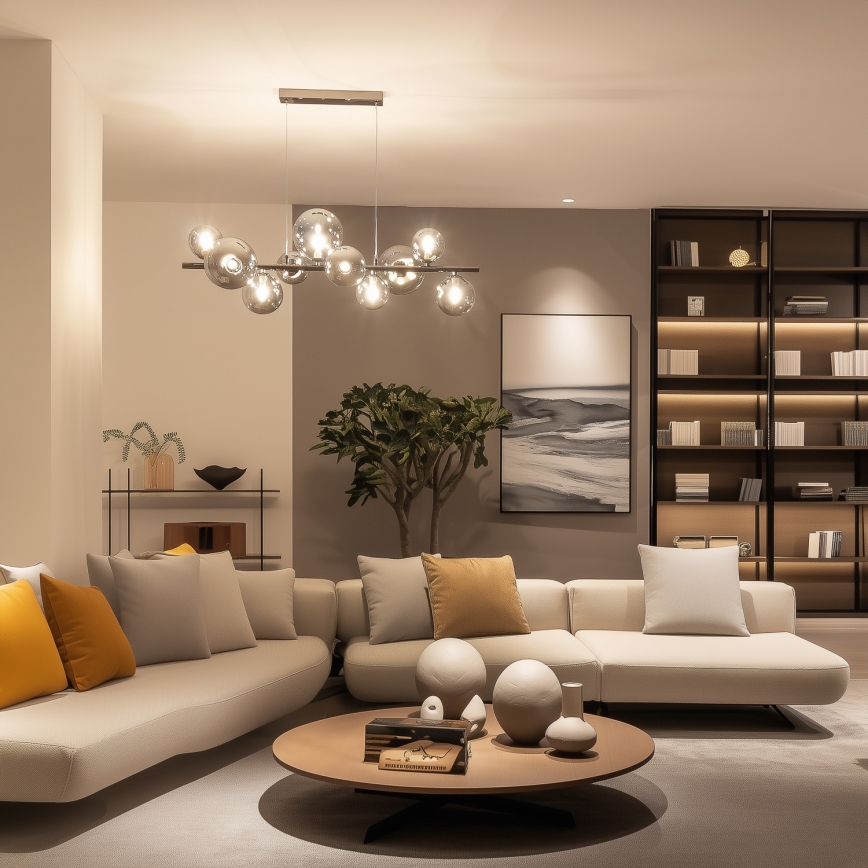 Brilagi - LED полилей на кабел MILLA 10xG9/3W/230V черен хром/опушено