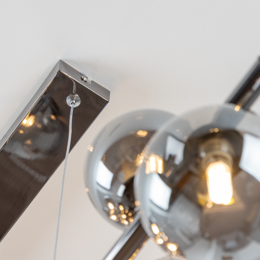 Brilagi - LED полилей на кабел MILLA 10xG9/3W/230V черен хром/опушено