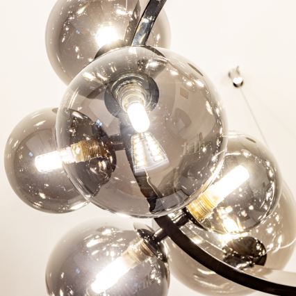 Brilagi - LED полилей на кабел MILLA 15xG9/3W/230V черен хром/опушено