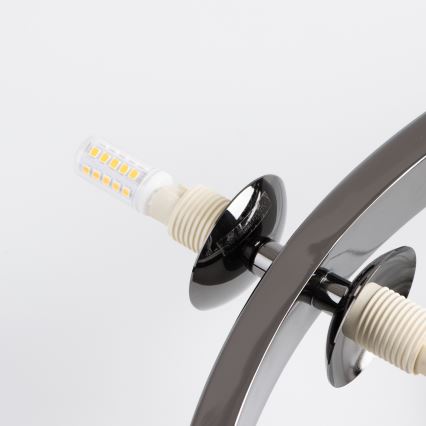 Brilagi - LED полилей на кабел MILLA 15xG9/3W/230V черен хром/златист