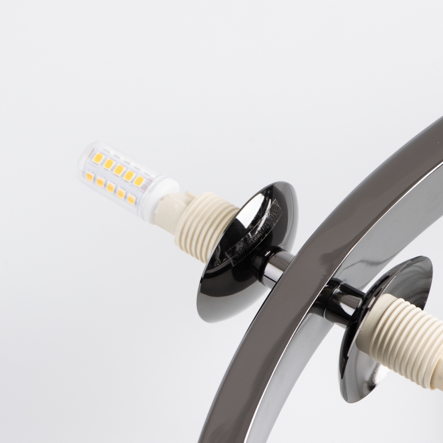 Brilagi - LED полилей на кабел MILLA 15xG9/3W/230V черен хром/златист