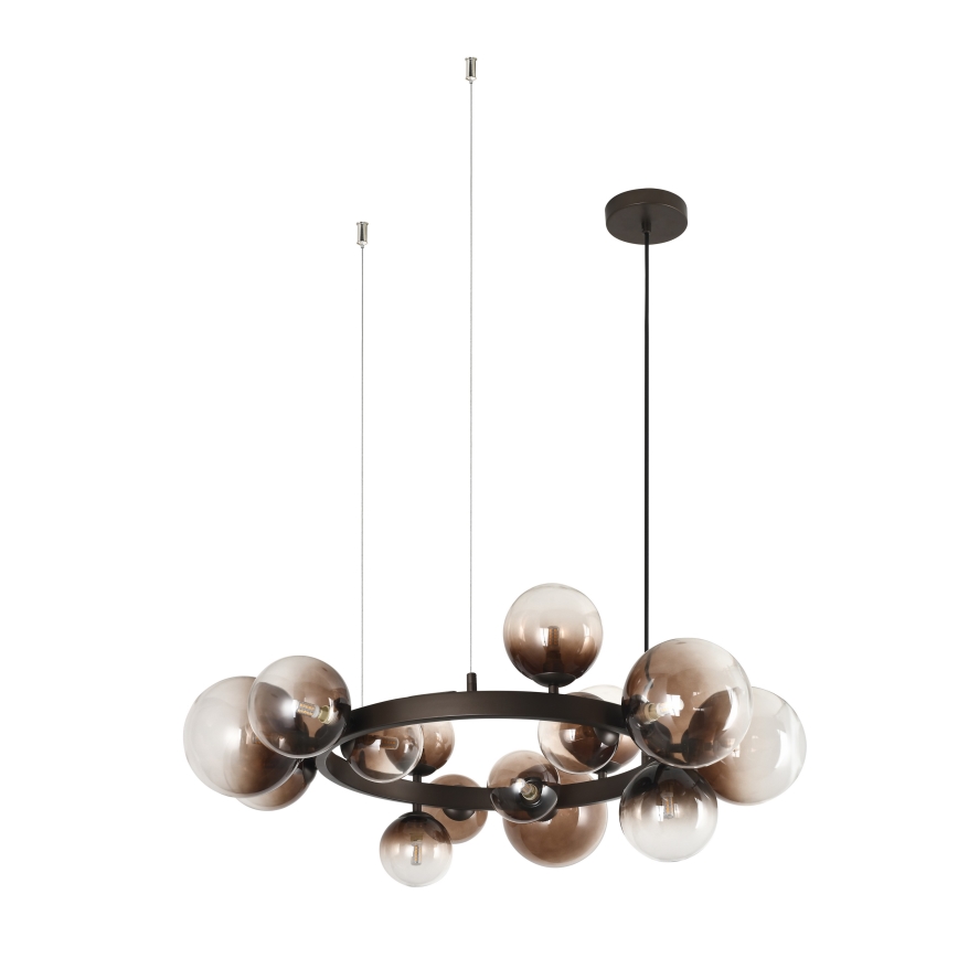 Brilagi - LED полилей на кабел MILLA 15xG9/3W/230V кафяв/опушен