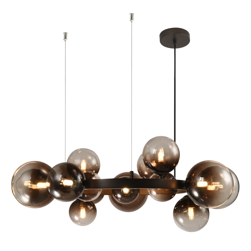 Brilagi - LED полилей на кабел MILLA 15xG9/3W/230V кафяв/опушен