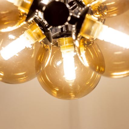 Brilagi - LED полилей на кабел MILLA 6xG9/3W/230V черен хром/злато