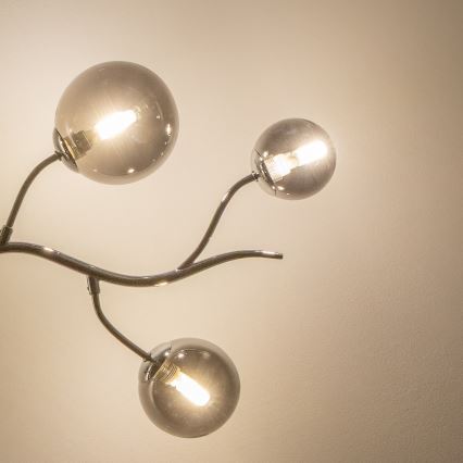 Brilagi - LED полилей на кабел MISTEL 6xG9/3W/230V черен хром/опушен