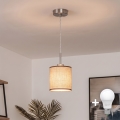 Brilagi - LED полилей на кабел NUBILA 1xE27/60W/230V, диам. 14 см, кафяв