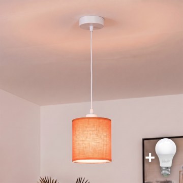 BRILAGI - LED полилей на кабел NUBILA 1xE27/60W/230V pr. 14 cm бял/оранжев