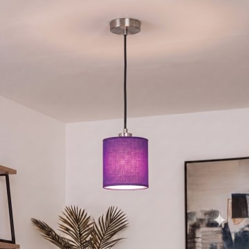Brilagi - LED полилей на кабел NUBILA 1xE27/60W/230V Ø 14 см черен/лилав