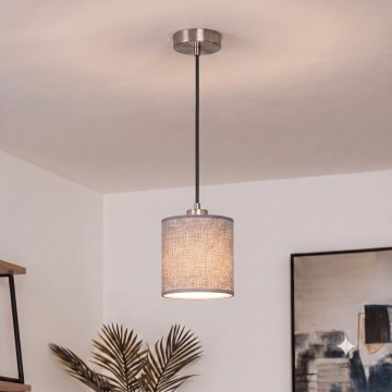 Brilagi - LED полилей на кабел NUBILA 1xE27/60W/230V Ø 14 см черен/сив