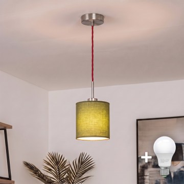 Brilagi - LED полилей на кабел NUBILA 1xE27/60W/230V Ø 14 см червен/зелен