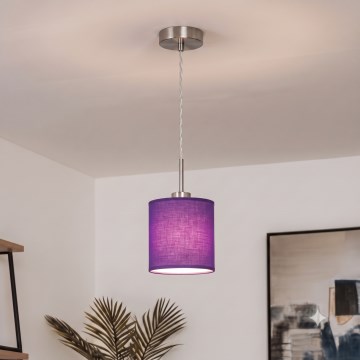 Brilagi - LED полилей на кабел NUBILA 1xE27/60W/230V Ø 14 см лилав
