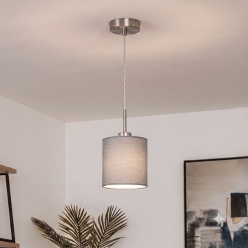 Brilagi - LED полилей на кабел NUBILA 1xE27/60W/230V Ø 14 см, светлосив