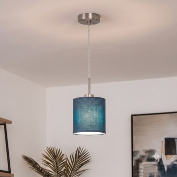Brilagi - LED полилей на кабел NUBILA 1xE27/60W/230V Ø 14 см тъмносин