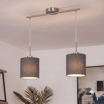 Brilagi - LED полилей на кабел NUBILA 2xE27/60W/230V антрацит