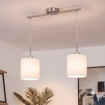 Brilagi - LED полилей на кабел NUBILA 2xE27/60W/230V бял