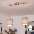 Brilagi - LED полилей на кабел NUBILA 2xE27/60W/230V сив