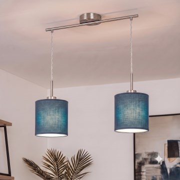 Brilagi - LED полилей на кабел NUBILA 2xE27/60W/230V тъмносин