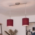 Brilagi - LED полилей на кабел NUBILA 2xE27/60W/230V в помпейско червено