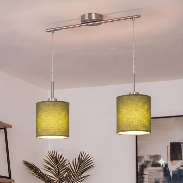 Brilagi - LED полилей на кабел NUBILA 2xE27/60W/230V зелен