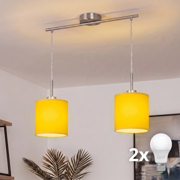 Brilagi - LED полилей на кабел NUBILA 2xE27/60W/230V жълт