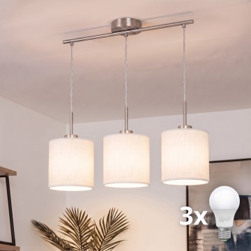 Brilagi - LED полилей на кабел NUBILA 3xE27/60W/230V бял