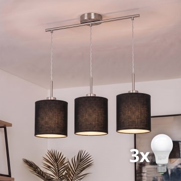 Brilagi - LED полилей на кабел NUBILA 3xE27/60W/230V черен