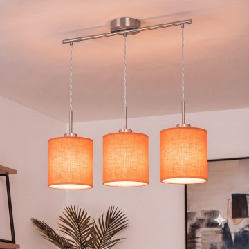 Brilagi - LED полилей на кабел NUBILA 3xE27/60W/230V оранжев