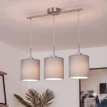Brilagi - LED полилей на кабел NUBILA 3xE27/60W/230V светлосив