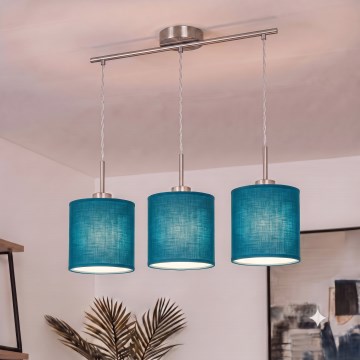 Brilagi - LED полилей на кабел NUBILA 3xE27/60W/230V тъмносин