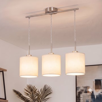 Brilagi - LED полилей на кабел NUBILA 3xE27/60W/230V в кремав цвят