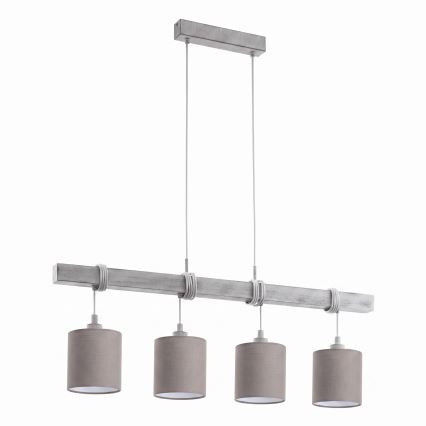 Brilagi - LED полилей на кабел NUBILA 4xE27/60W/230V сив/антрацит