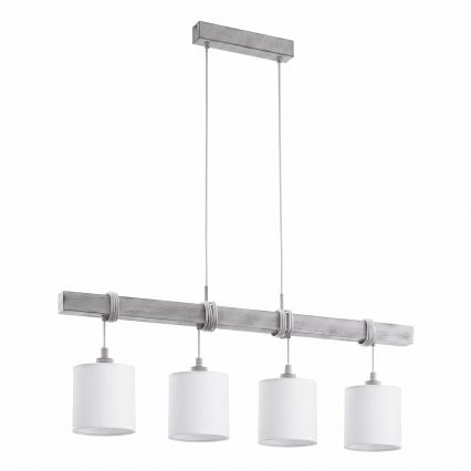 Brilagi - LED полилей на кабел NUBILA 4xE27/60W/230V сив/бял