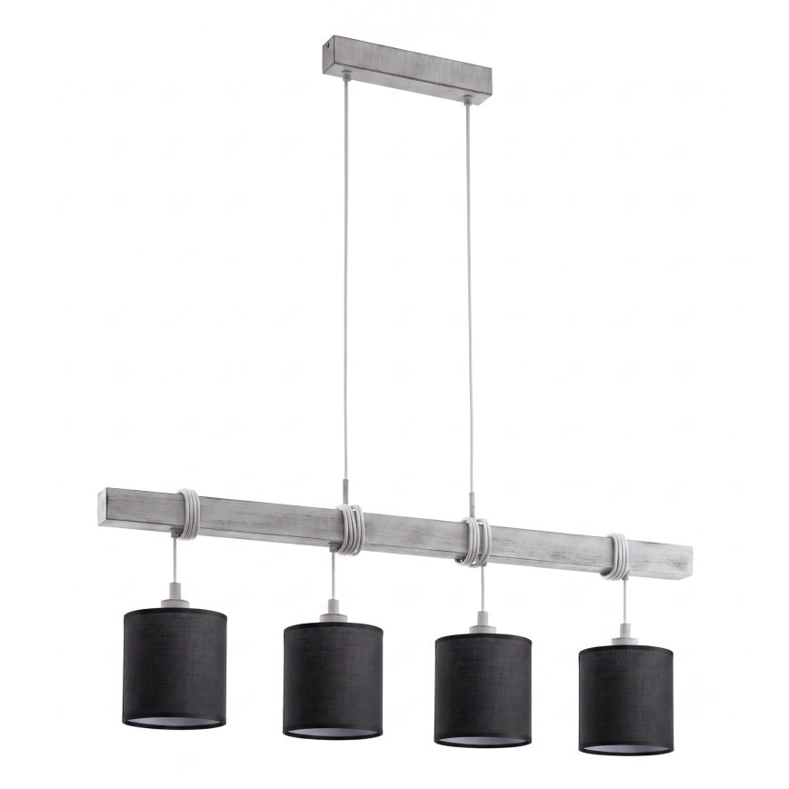 Brilagi - LED полилей на кабел NUBILA 4xE27/60W/230V сив/черен