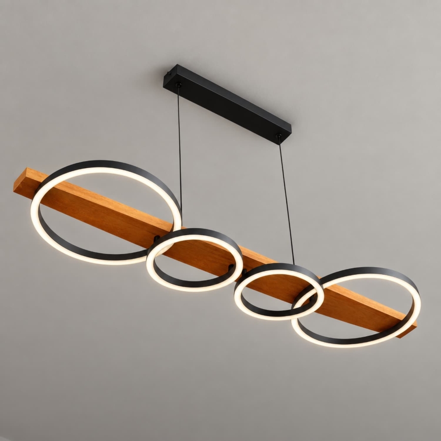 BRILAGI - LED полилей на кабел PLANK LED/35W/230V 4000K 30x100 см дърво