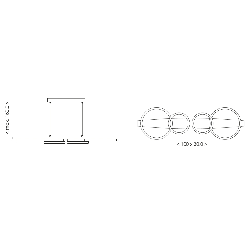 Brilagi - LED полилей на кабел PLANK LED/35W/230V 4000K 30x100 см дърво