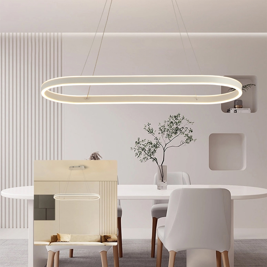 Brilagi - LED полилей на кабел PONDIE LED/45W/230V 80x30 cm бял