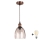 Brilagi - LED полилей на кабел RETRO GLASS 1xE27/60W/230V диам. 17 cm меден/димно бежов