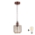 Brilagi - LED полилей на кабел RETRO GLASS 1xE27/60W/230V, диаметър 14 см, меден/димчато бежов