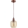 Brilagi - LED полилей на кабел RETRO GLASS 1xE27/60W/230V Ø 14 см бял/димчато кафяв