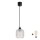 Brilagi - LED полилей на кабел RETRO GLASS 1xE27/60W/230V Ø 14 см черен/бял