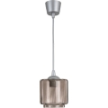 Brilagi - LED полилей на кабел RETRO GLASS 1xE27/60W/230V Ø 15 см сребрист/димчато бежов