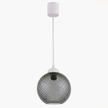 Brilagi - LED полилей на кабел RETRO GLASS 1xE27/60W/230V Ø 18 см бял/димно сив