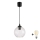 Brilagi - LED полилей на кабел RETRO GLASS 1xE27/60W/230V Ø 18 см черен/прозрачен