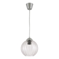 Brilagi - LED полилей на кабел RETRO GLASS 1xE27/60W/230V Ø 18 см сребрист/прозрачен