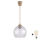 Brilagi - LED полилей на кабел RETRO GLASS 1xE27/60W/230V Ø 25 см бежов/опушено сиво